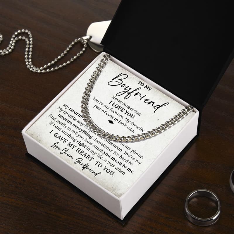 Promise Necklace for Boyfriend - Perfect Christmas or Valentine's Gift