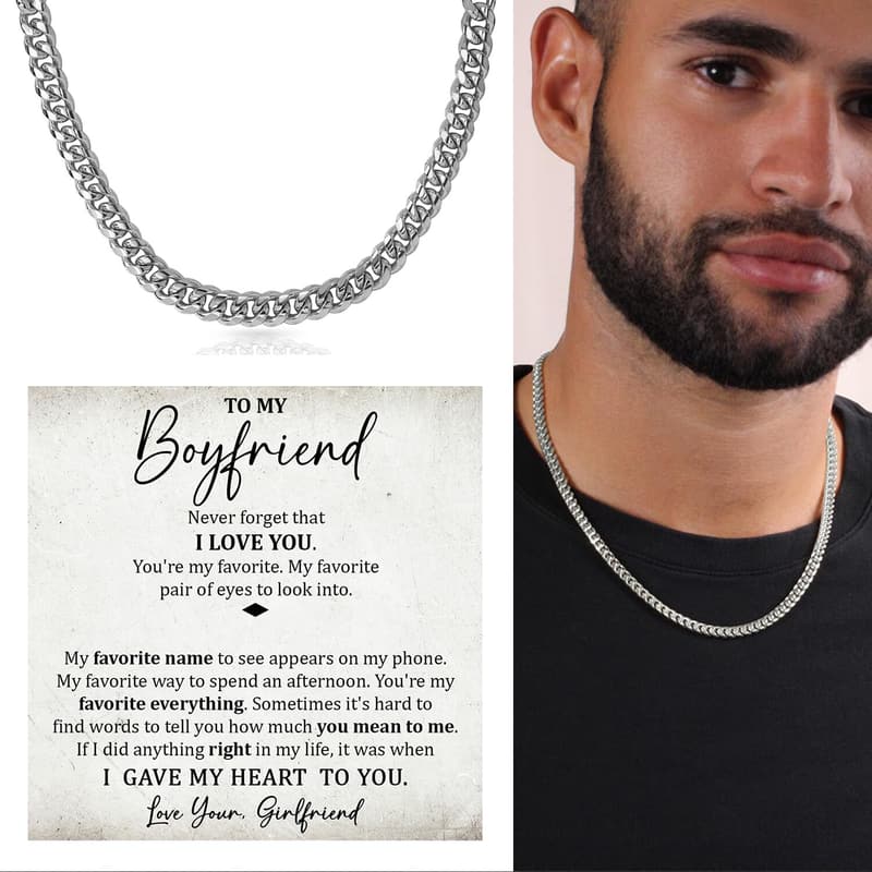 Promise Necklace for Boyfriend - Perfect Christmas or Valentine's Gift