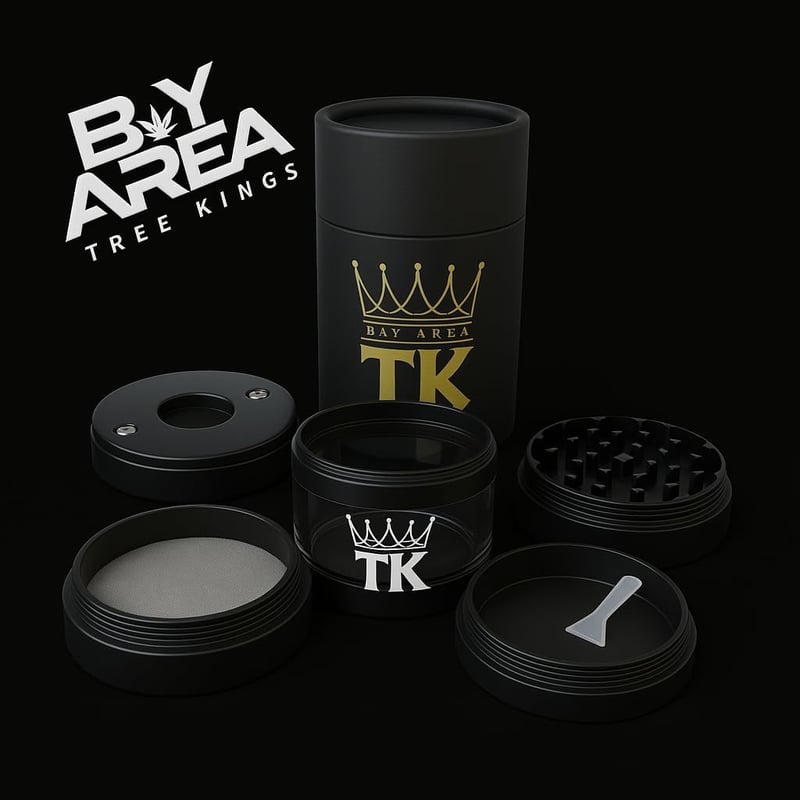 Premium Herb and Spice Grinder with LED Container and Magnetic Lid