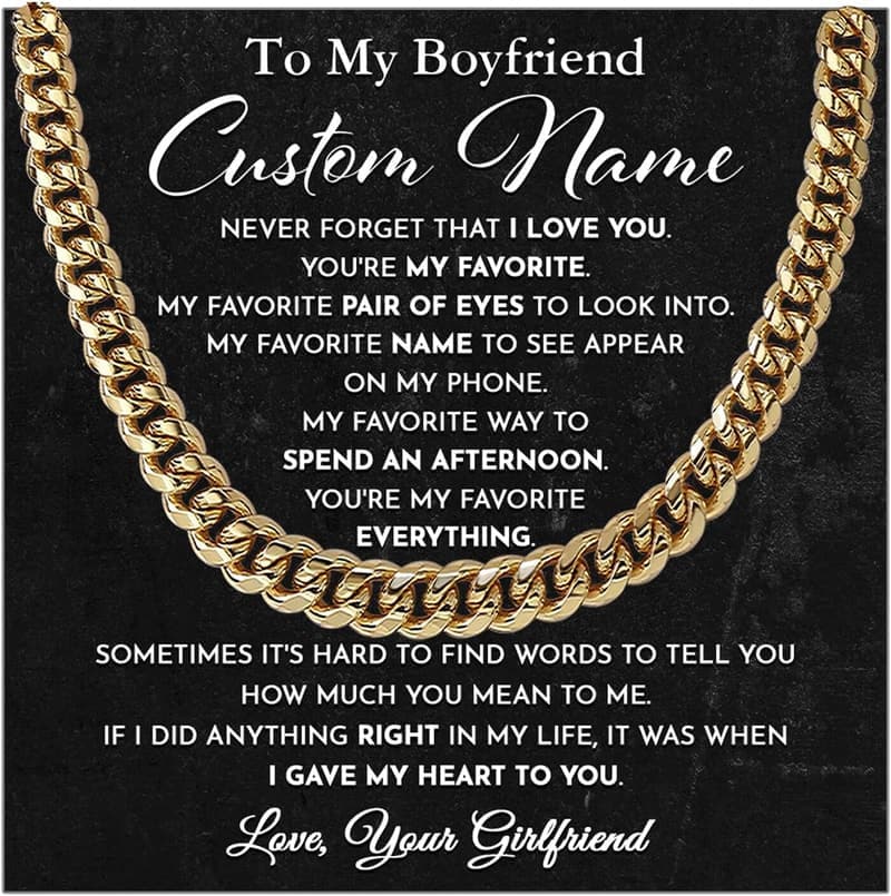 Personalized Name Necklace for Him - Meaningful Gifts