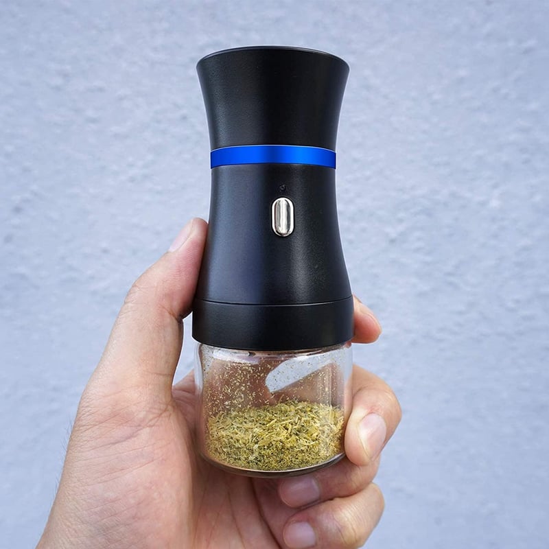 USB-Rechargeable Electric Herb Grinder with Glass Chambers