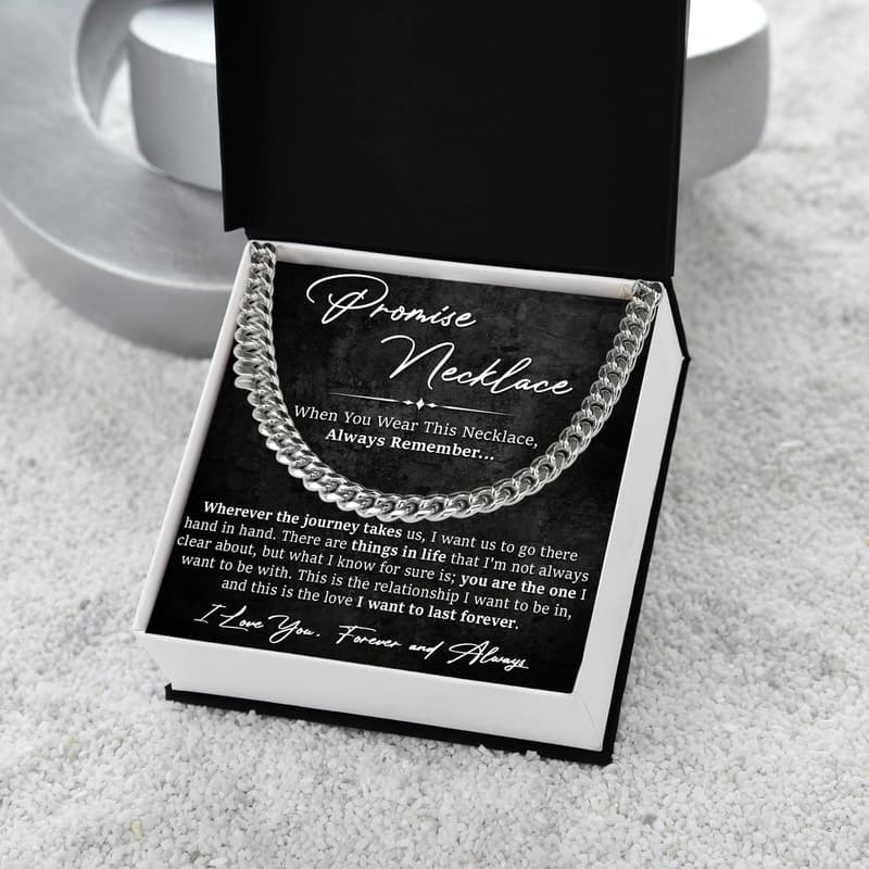 Promise Necklace for Men with Message Card