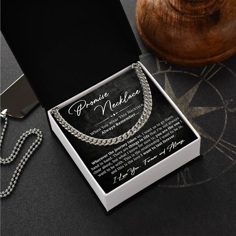 Promise Necklace for Men with Message Card