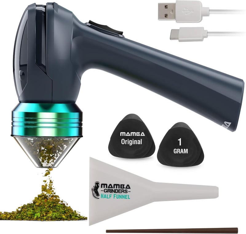 Portable Gray USB Electric Herb Grinder – 1g Metal Spice Mill