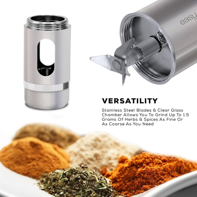 Electric Herb & Coffee Grinder with Stainless Steel Blades