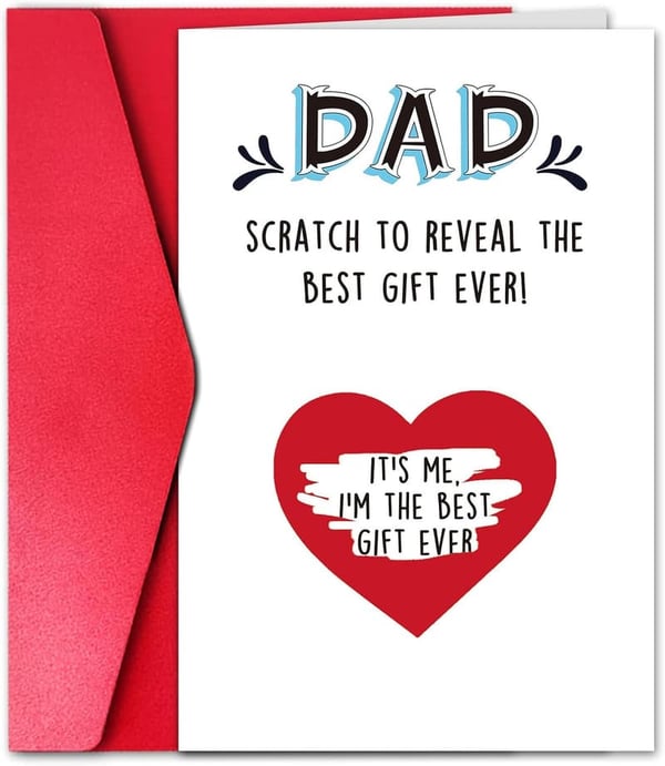 Father's Day Scratch-Off Card for Dad - Humorous Reveal