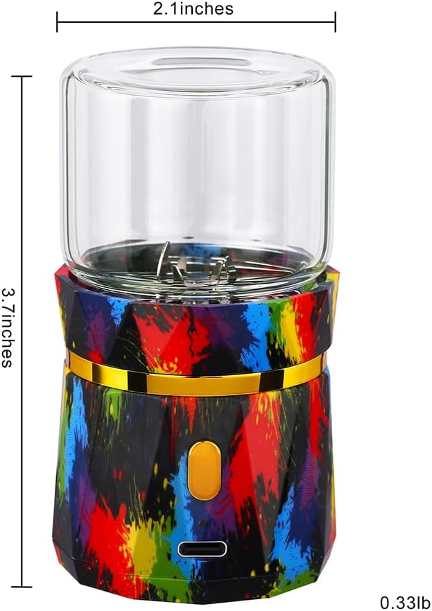 Rechargeable Electric Herb Grinder with Glass Jars