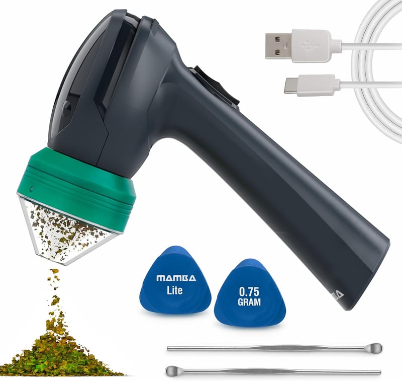 Portable Electric Herb Grinder - Green All-Plastic 0.75g Mill