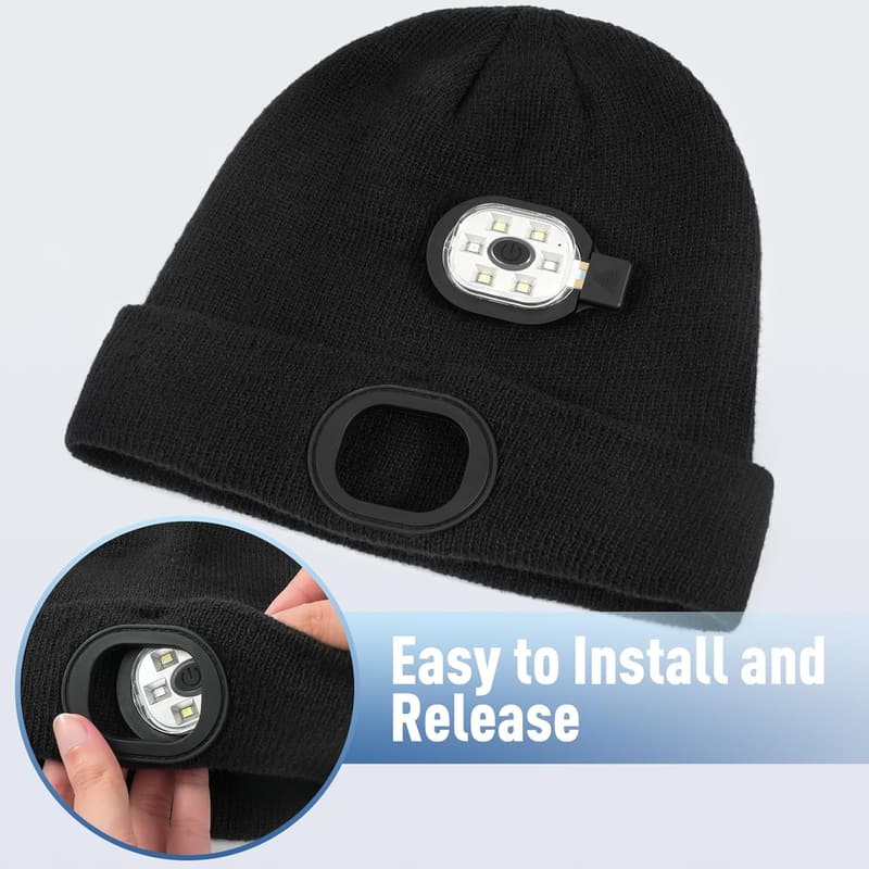 Christmas Beanie with Light for Men and Women, Unique Gift
