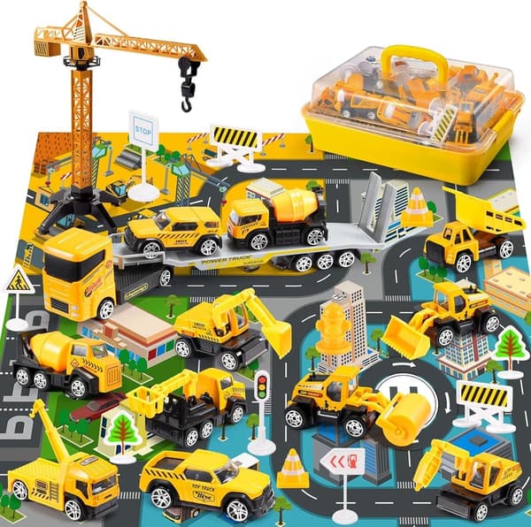 Alloy Construction Vehicle Toy Set for Ages 3-8