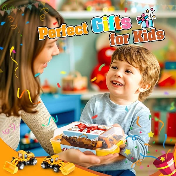 Alloy Construction Vehicle Toy Set for Ages 3-8