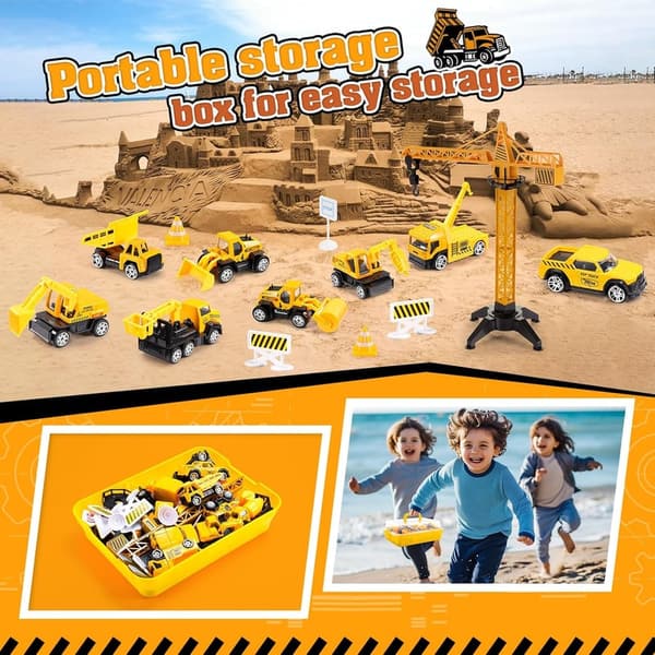 Alloy Construction Vehicle Toy Set for Ages 3-8