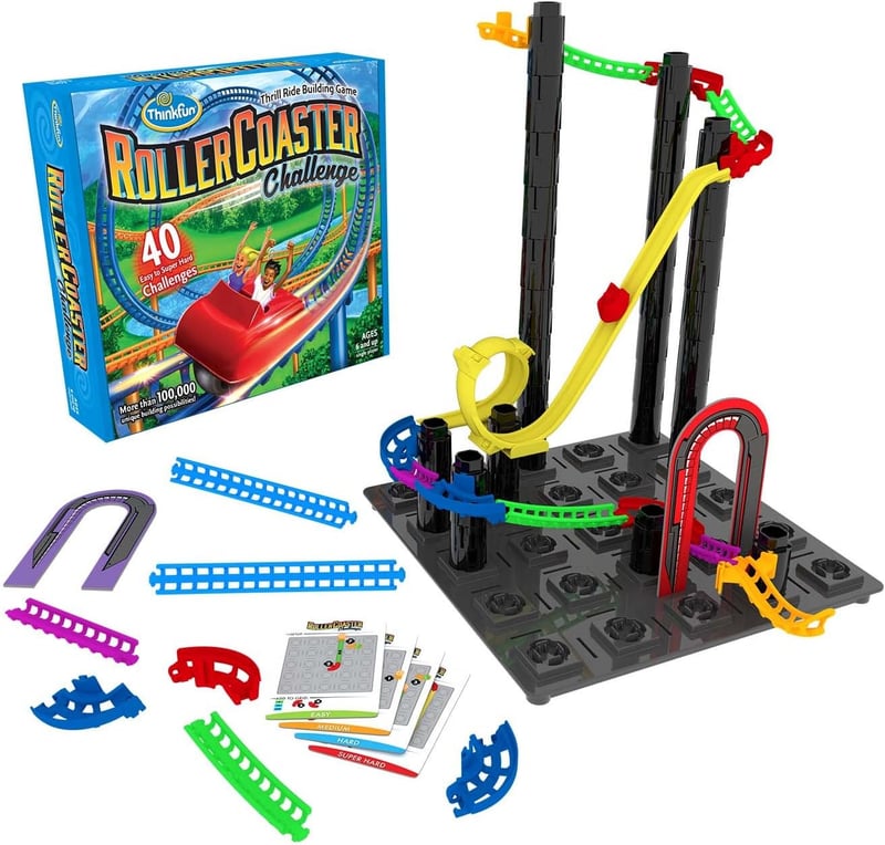 ThinkFun Roller Coaster Challenge STEM Building Game for Ages 6+