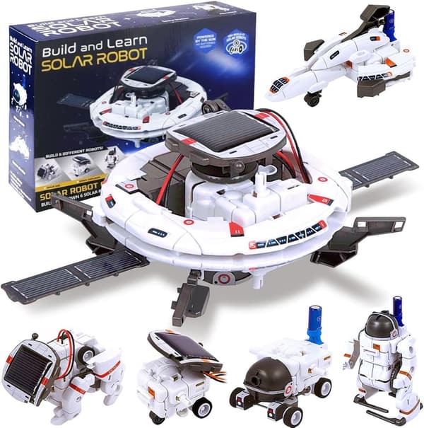 STEM Solar Robot Building Kit for Kids Ages 8-13, Birthday Gift