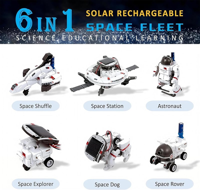 STEM Solar Robot Building Kit for Kids Ages 8-13, Birthday Gift
