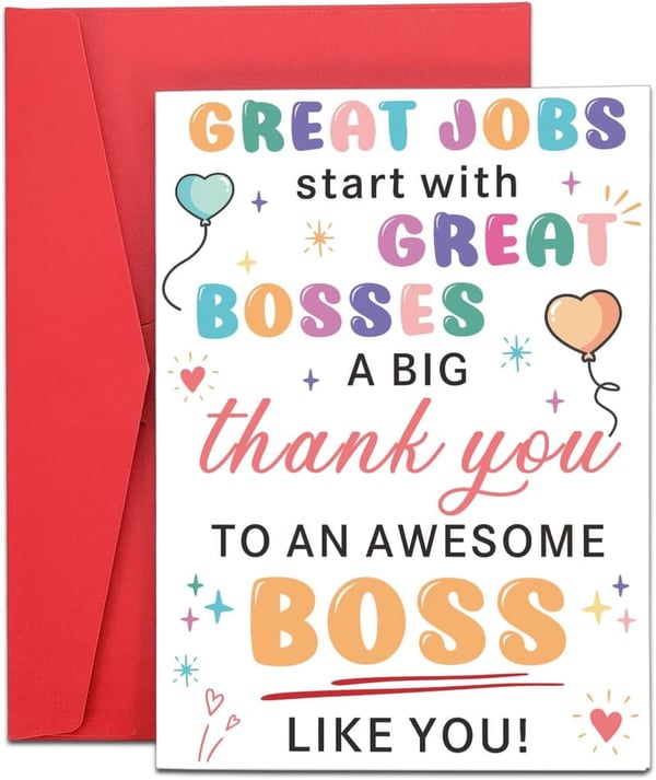 Christmas Gifts for Boss - Thoughtful Thank You Card Set