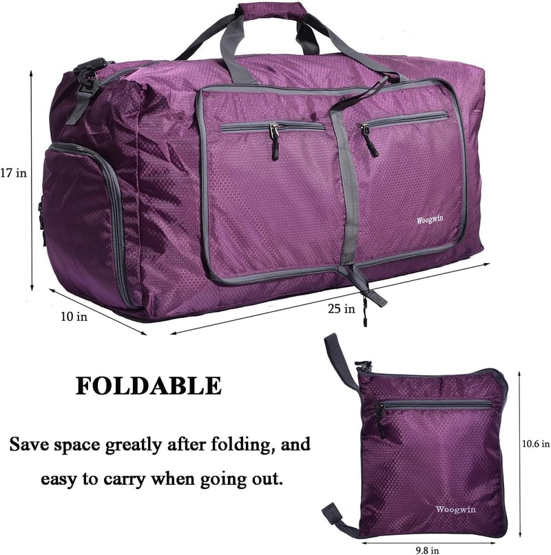 Large Foldable Waterproof Travel Duffel Bag for Sports & Gym