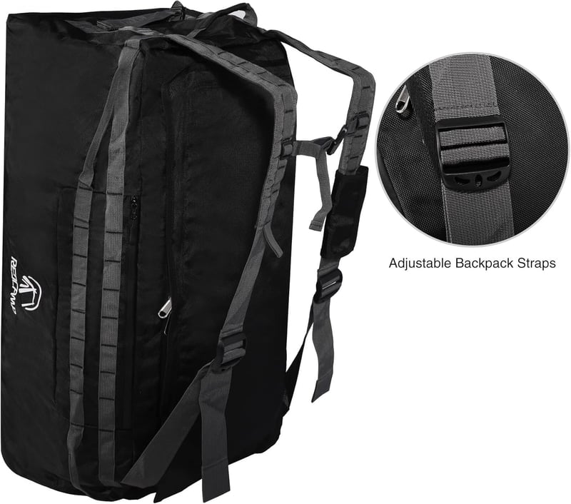 Large Travel Duffel Bag with Wheels - Foldable 85L/120L/140L