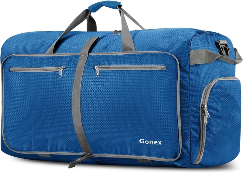Large Packable Travel Duffle Bag with Shoe Compartment