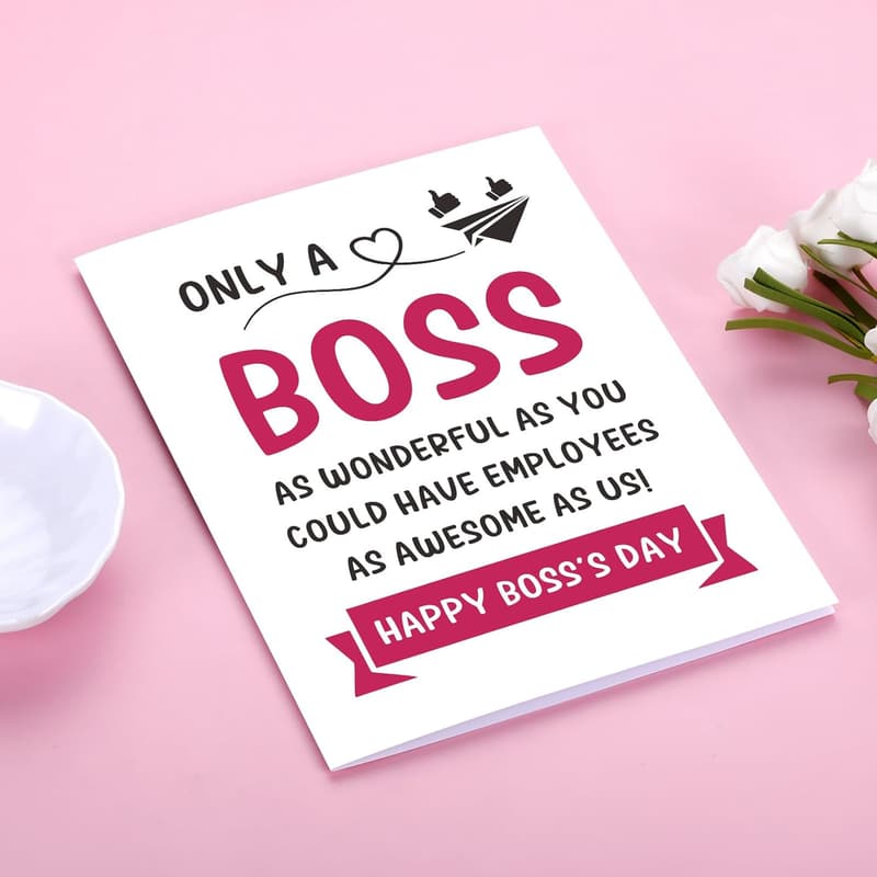 Boss's Day Funny Card for Coworkers and Bosses