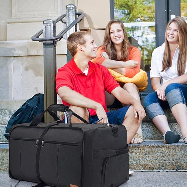 Waterproof 120L Travel Duffel Bag with Shoe Compartment