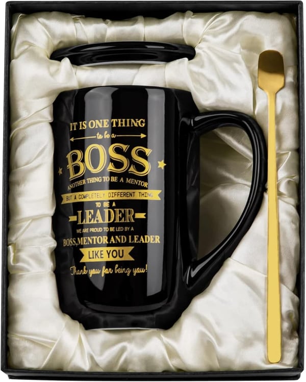 Valentine’s Day Boss Mug - 18 Oz Porcelain Gift for Leaders