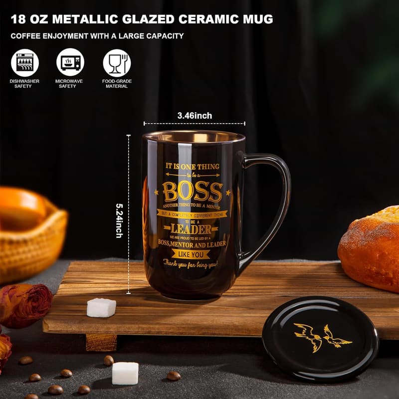 Valentine’s Day Boss Mug - 18 Oz Porcelain Gift for Leaders