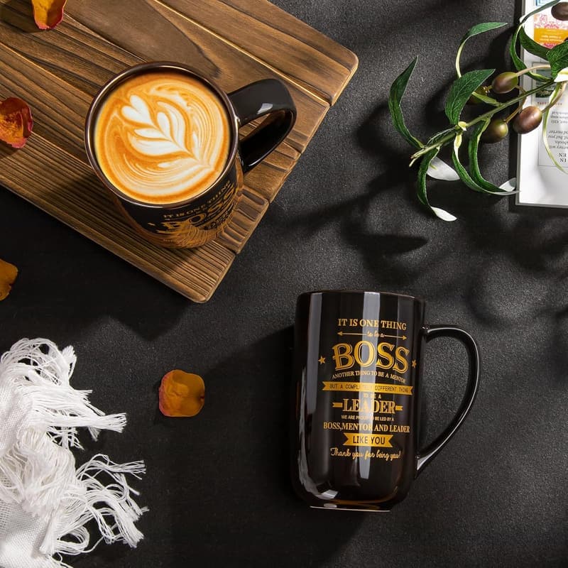 Valentine’s Day Boss Mug - 18 Oz Porcelain Gift for Leaders