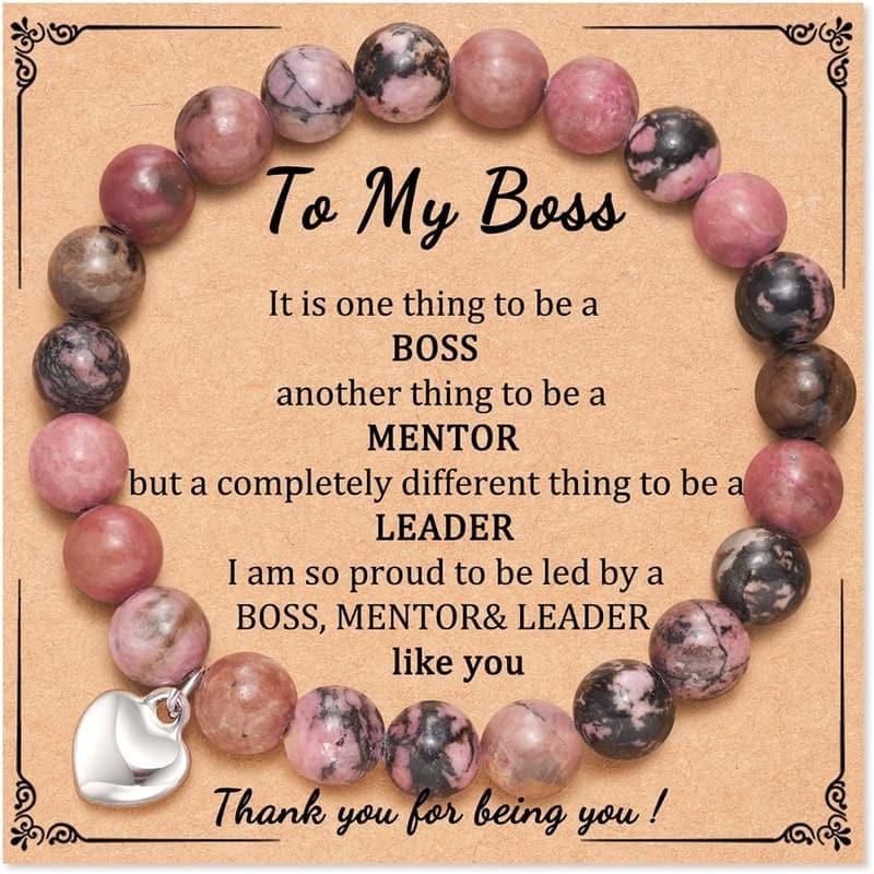 Thank You Gift: Natural Stone Beaded Bracelet for Women