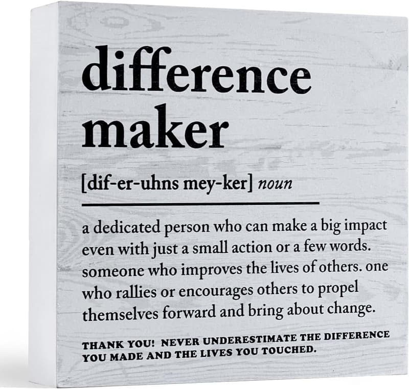 Thank You Gift for Coworkers – Wooden Definition Sign 5.4