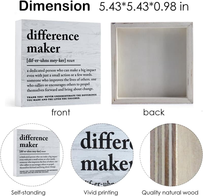 Thank You Gift for Coworkers – Wooden Definition Sign 5.4
