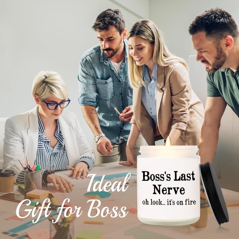 Handmade Lavender Soy Wax Candle for Boss Gifts (7oz)