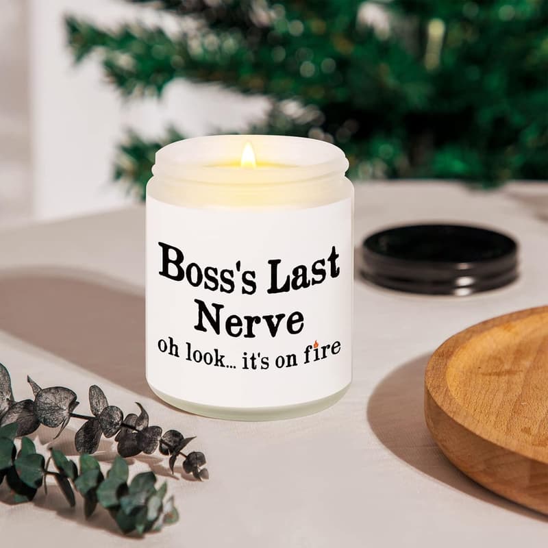 Handmade Lavender Soy Wax Candle for Boss Gifts (7oz)