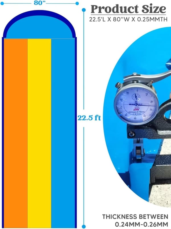 22.5FT Triple Water Slide with 3 Bodyboards for Summer Fun