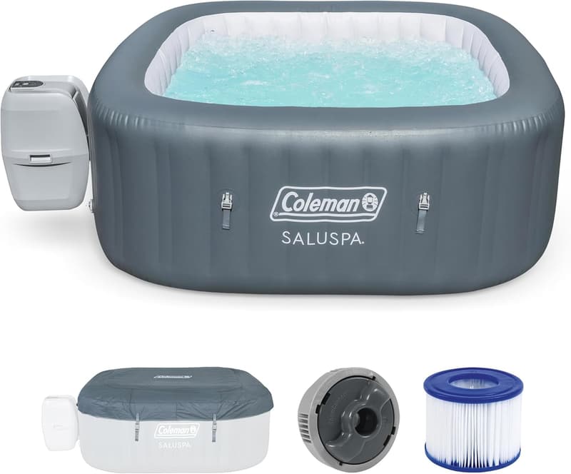 Coleman SaluSpa Gray 4-6 Person Inflatable Hot Tub