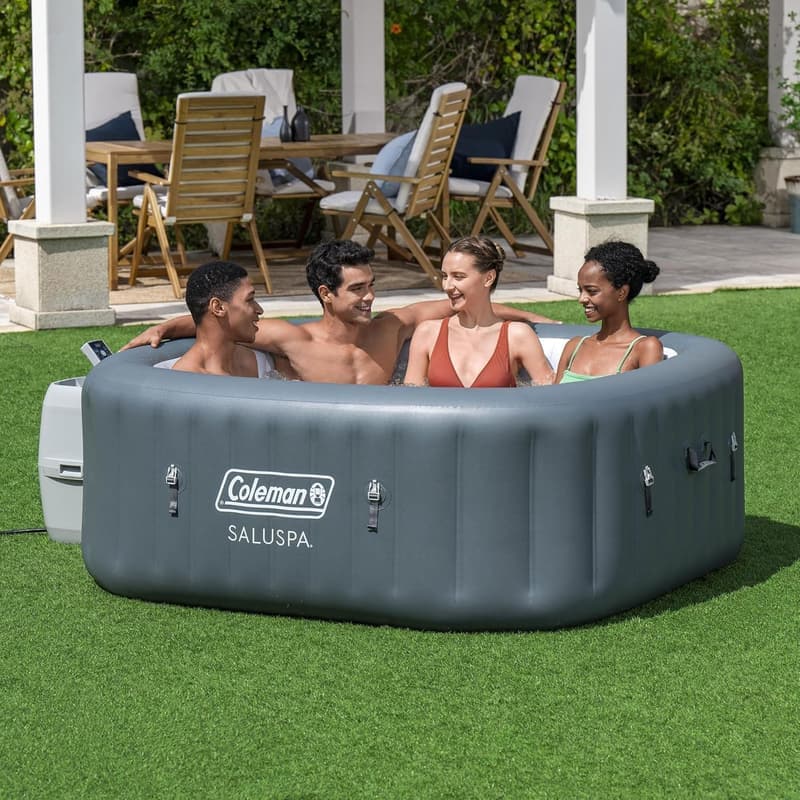 Coleman SaluSpa Gray 4-6 Person Inflatable Hot Tub