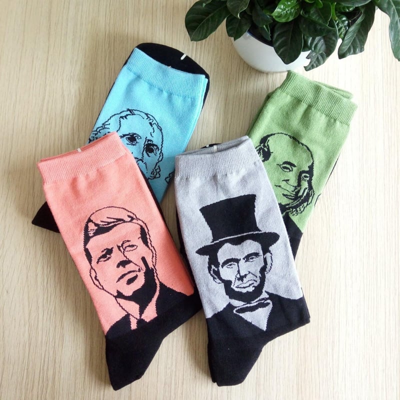 Funny Pattern Cotton Socks for Men - Novelty Gift Idea