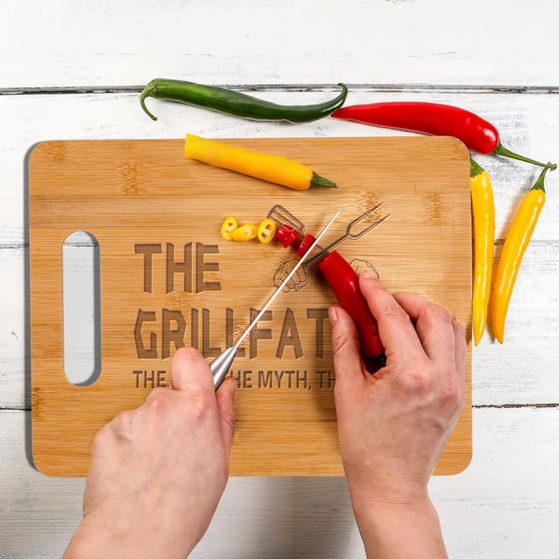 Engraved Bamboo Cutting Board for Dad - Unique Gift