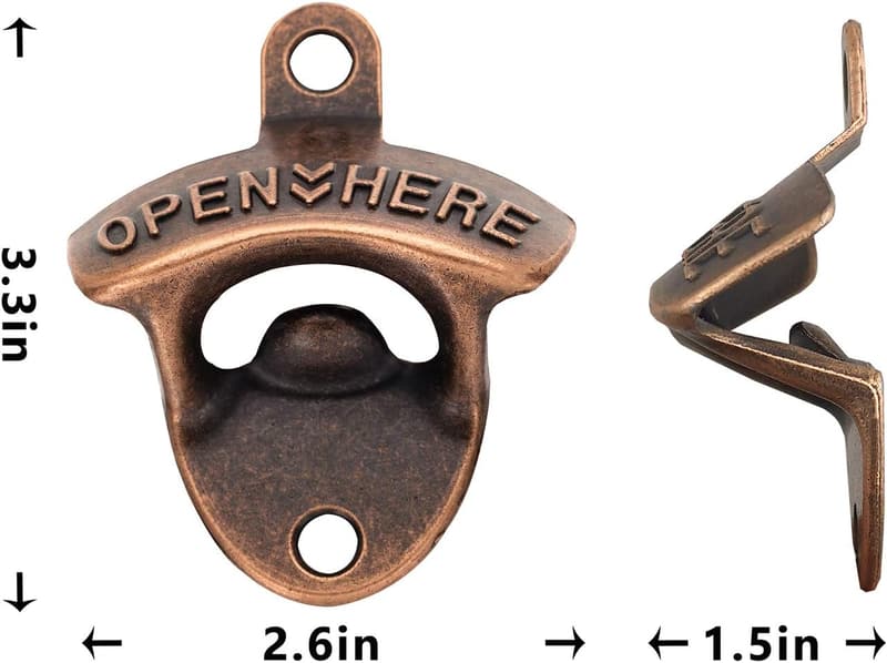 15-Piece Vintage Rustic Wall Mounted Bottle Opener Set