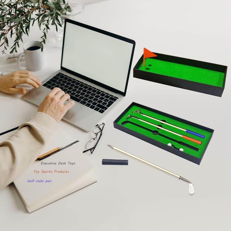 Mini Golf Pen Set & Desktop Game - Unique Christmas Gift for All