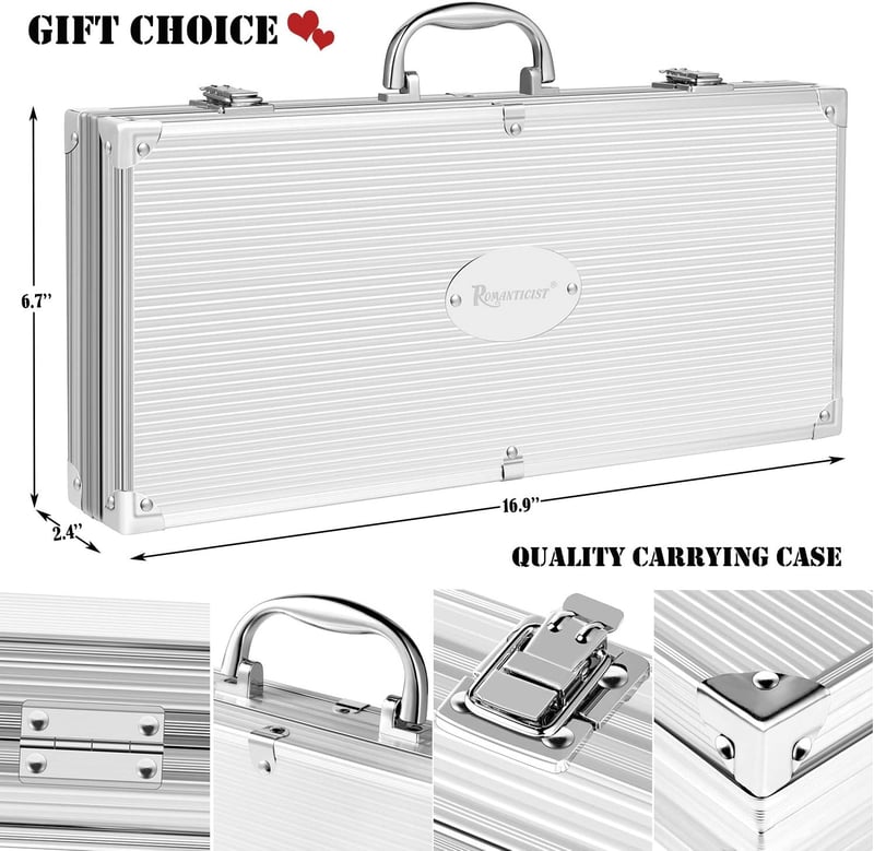 Father's Day BBQ Grill Tool Set - 30pcs Stainless Steel Utensils