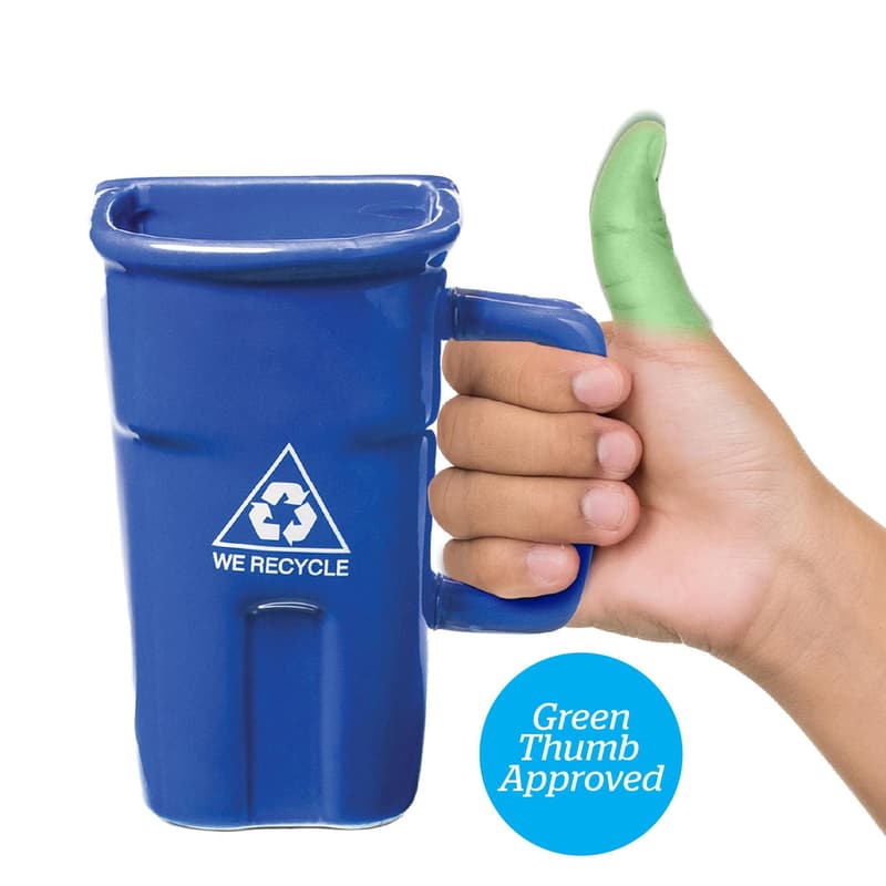 Funny Recycle Bin Coffee Mug - 12 oz Novelty Gift for Coworkers