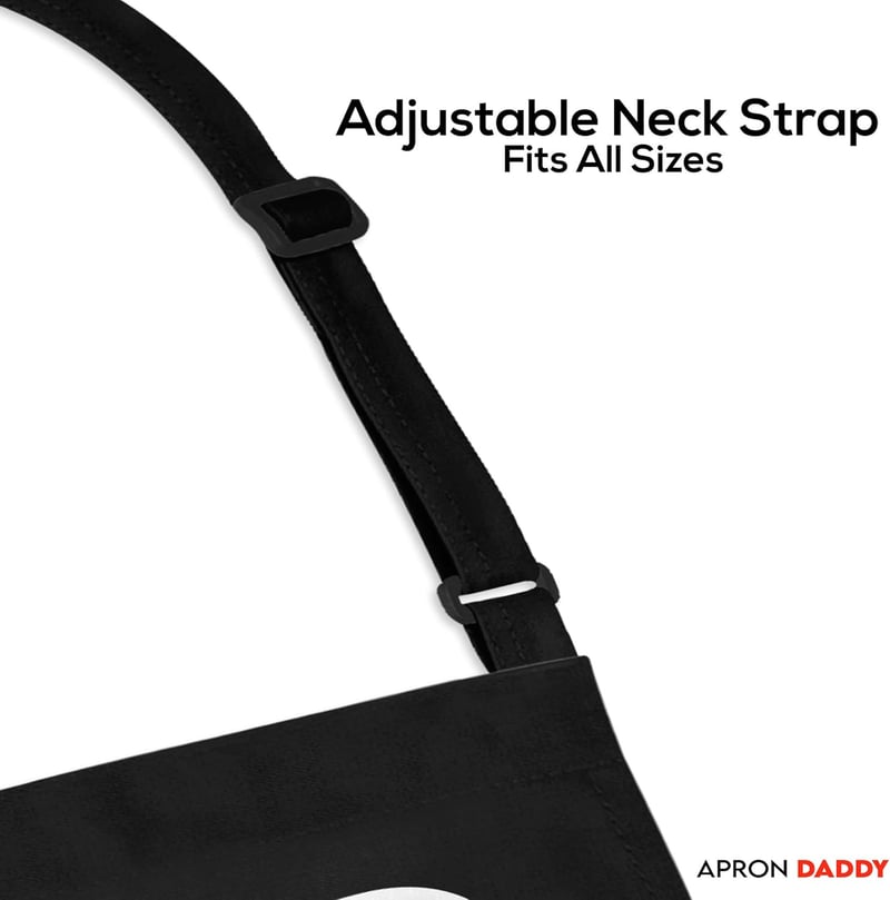 Grill Master Apron for Dad - Adjustable Poly/Cotton with Pockets