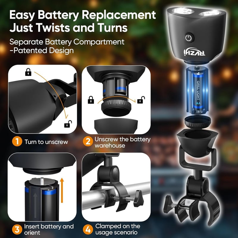 Father's Day BBQ Grill Light with Dual Brightness Settings