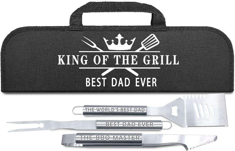 Father's Day Stainless Steel BBQ Tool Set - Gift from Kids