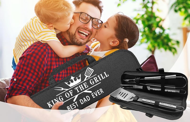Father's Day Stainless Steel BBQ Tool Set - Gift from Kids