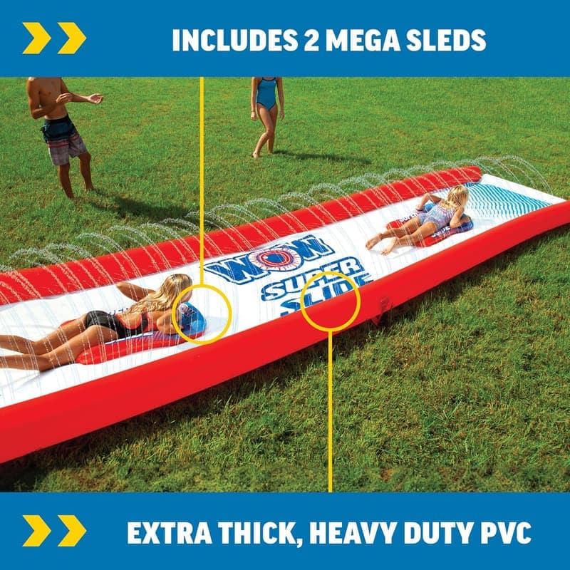 Giant Backyard Slip and Slide with Sprinkler, 25 x 6 ft