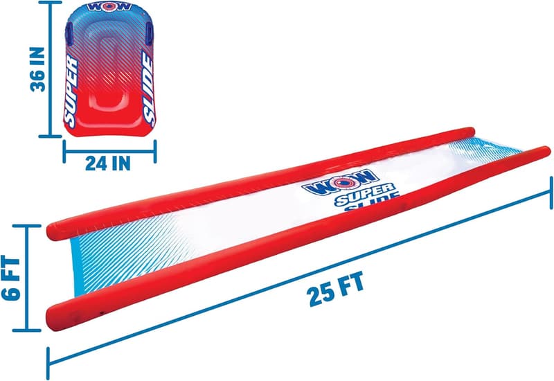 Giant Backyard Slip and Slide with Sprinkler, 25 x 6 ft