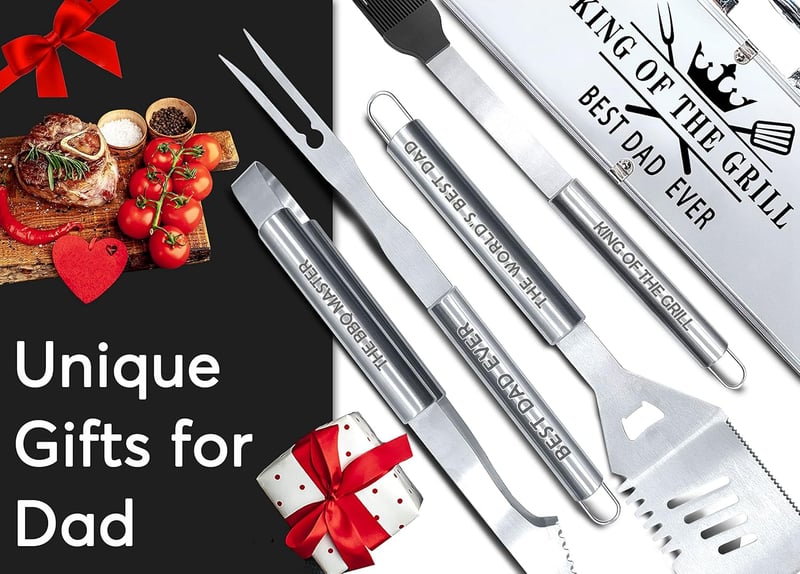 Father's Day Stainless Steel BBQ Tool Set for Dad