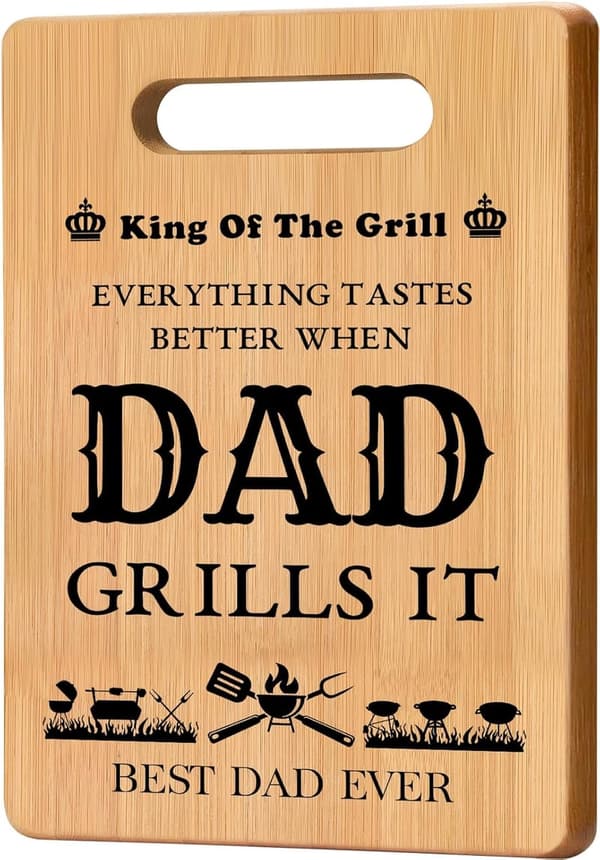 Best Dad Ever Cutting Board - Funny Grilling Gift for Dad